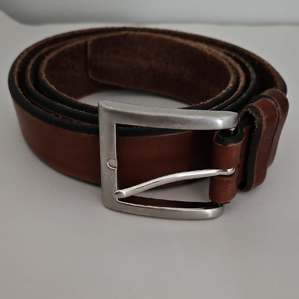 Wilsons Leather Mens Brown Italian Leather Belt Size 40 Rugged Casual - Picture 2 of 8